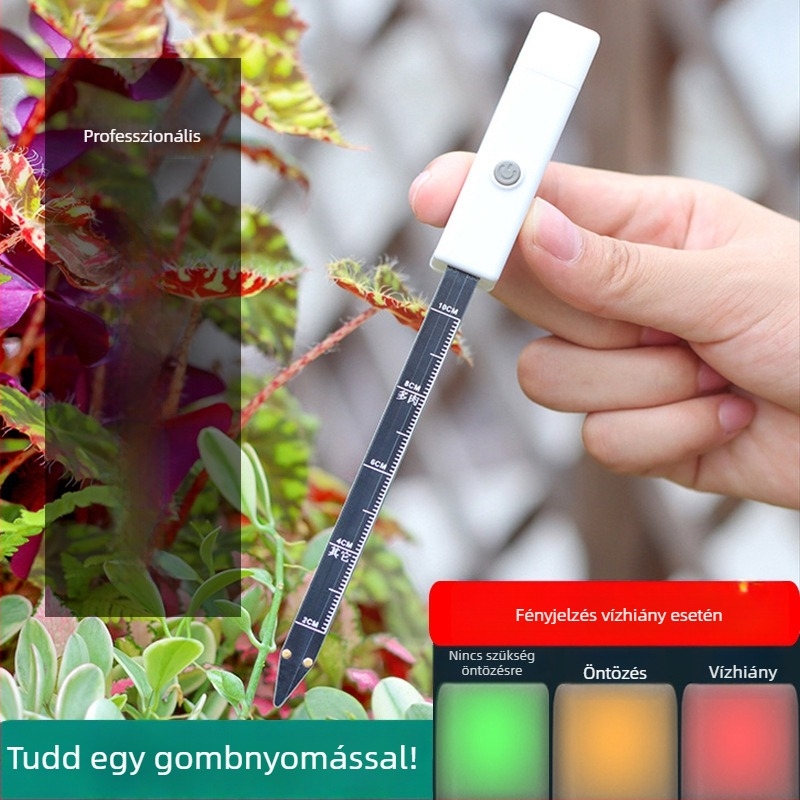 Intelligens talajnedvesség-mérő öntözési figyelmeztetéssel a precíz kertészkedéshez