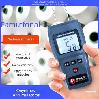 Pamut fonal nedvességmérő – alkalmas textilekhez és faanyaghoz; Modell: Cotton Yarn