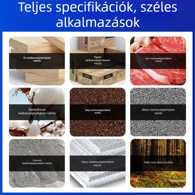 Pamut fonal nedvességmérő – alkalmas textilekhez és faanyaghoz; Modell: Cotton Yarn