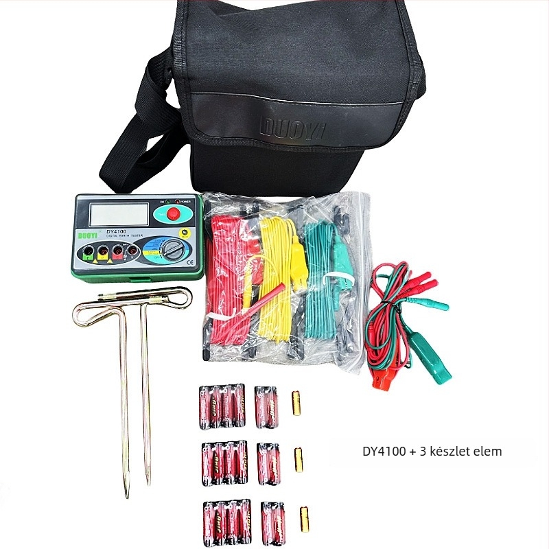 Földelési ellenállás mérő, digitális, villámvédelmi mérő, talajellenállás mérése