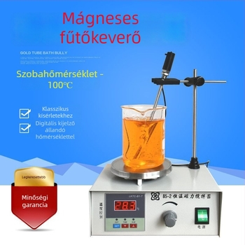 Digitális kijelzős mágneses keverő állandó hőmérséklettel és elektromágneses fűtéssel, 85-2A/79-1, laboratóriumi kémiai keverő