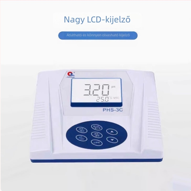 Asztali laboratóriumi pH-mérő, Phs modell, Pu chun márka, pH-tartomány 0.00–14.00, 220V