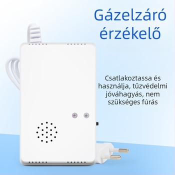 Fali szerelésű éghető gáz detektor GA002EU, rögzített típus, szén-gáz és földgáz mérésére, 220V, 150 g