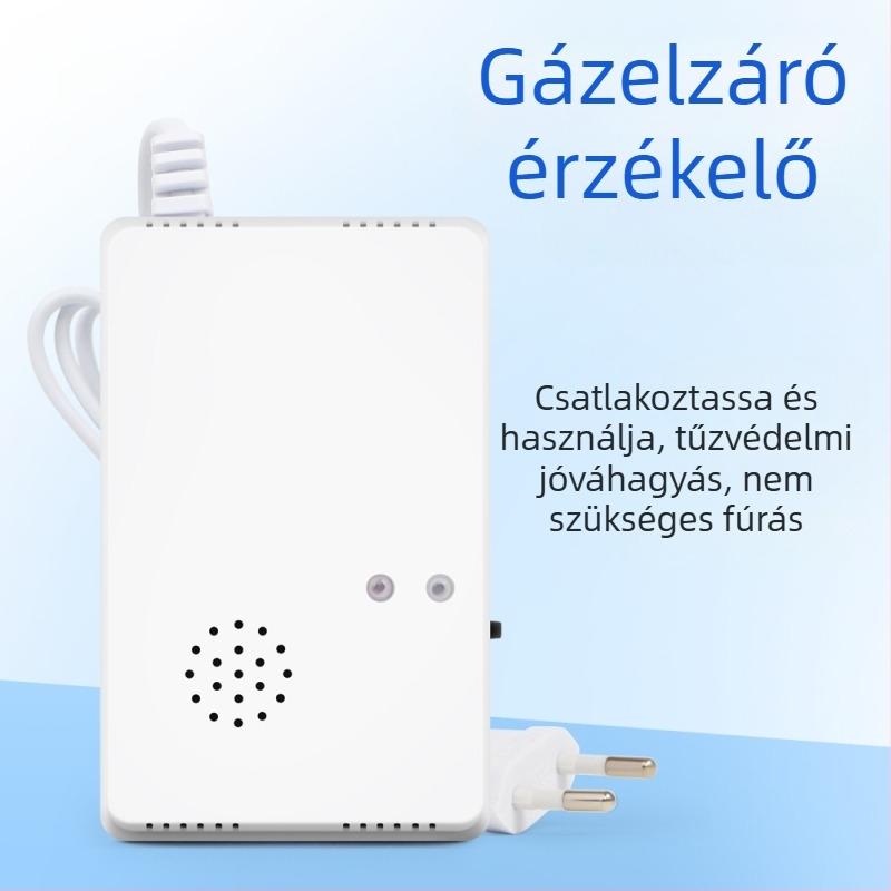Fali szerelésű éghető gáz detektor GA002EU, rögzített típus, szén-gáz és földgáz mérésére, 220V, 150 g