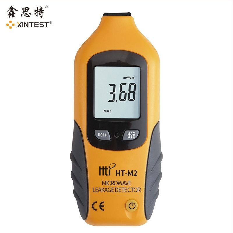 HT-M2 Mikrohullámú szivárgás detektor, elektromágneses sugárzás mérő, mérési tartomány 0–9.99 mW/cm², pontosság ±1 dB, felbontás 0.01, 9V elem