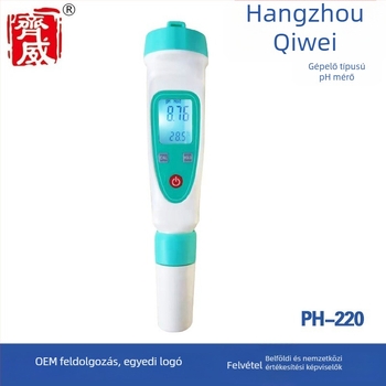 PH-20 hordozható pH-mérő digitális kijelzővel, beépített kompozit elektróddal, pontosság ±0,1 pH