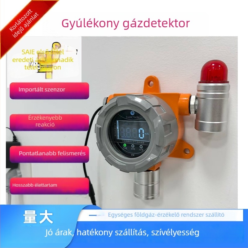 Anrui Otk9634 rögzített gyúlékony gáz detektor, 3–100% LEL, 3% FS pontosság, DC24V tápegység