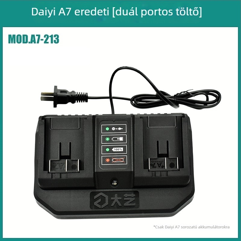 Dayi A7/A6 eredeti 20V Li-ion akkumulátortöltő — 36V névleges feszültség, rozsdamentes acél eszközökhöz, feszültségtartomány: más