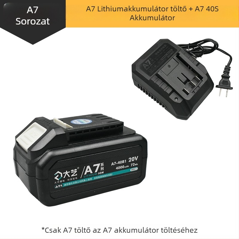 Dayi A7/A6 eredeti 20V Li-ion akkumulátortöltő — 36V névleges feszültség, rozsdamentes acél eszközökhöz, feszültségtartomány: más