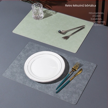 Négyzet alakú bőralátét északi stílusban, retro könnyű luxussal, vízálló és nedvességálló, kétszintes szigetelés, otthoni használatra