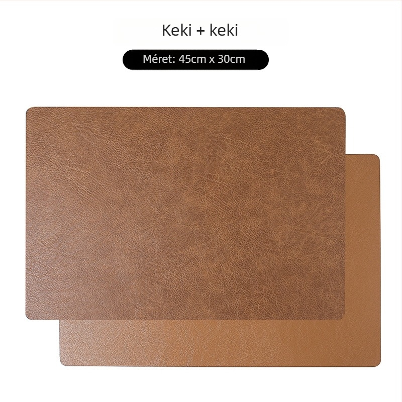 Négyzet alakú bőralátét északi stílusban, retro könnyű luxussal, vízálló és nedvességálló, kétszintes szigetelés, otthoni használatra