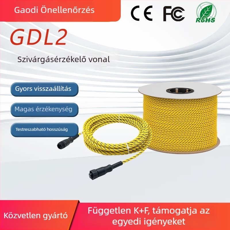 GDL2 vízszint-riasztó detektor, rögzítés típusa: szerelhető, RS485 riasztó relé, vezetékes kommunikáció, észlelési távolság 500
