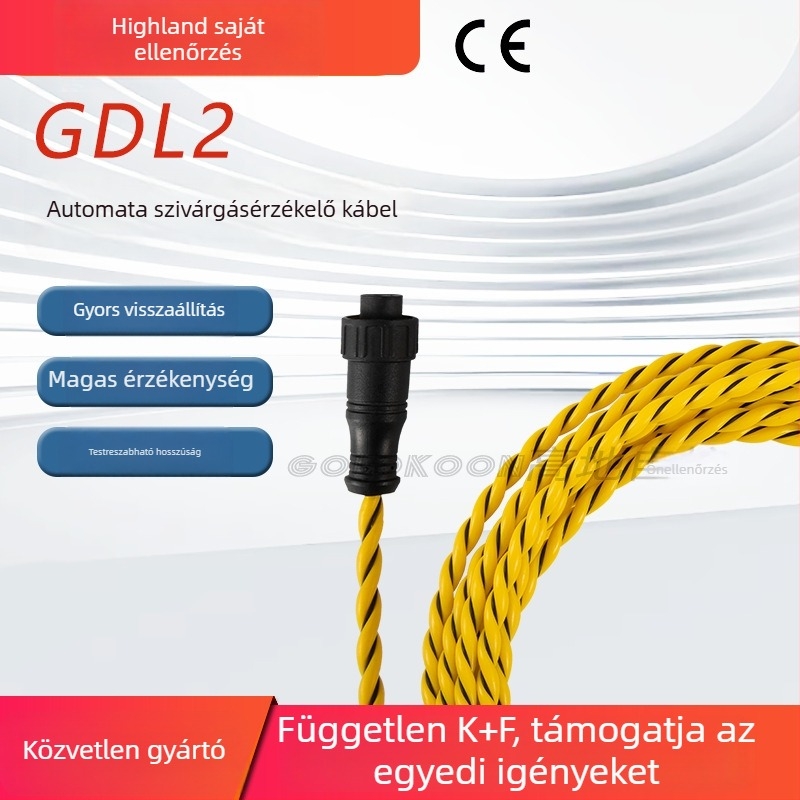 GDL2 vízszint-riasztó detektor, rögzítés típusa: szerelhető, RS485 riasztó relé, vezetékes kommunikáció, észlelési távolság 500