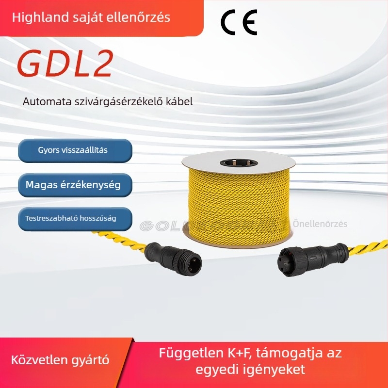 GDL2 vízszint-riasztó detektor, rögzítés típusa: szerelhető, RS485 riasztó relé, vezetékes kommunikáció, észlelési távolság 500