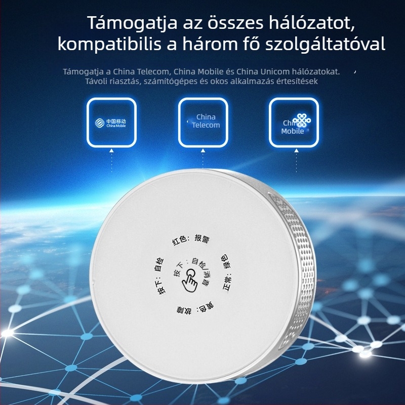 Meian GA01 Bluetooth gázriasztó, 360° észlelés, 30 m² lefedettség, falra szerelhető, 2.4 GHz vezeték nélküli, 90-240 V