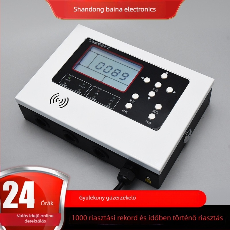 Rögzített gyúlékony gáz detektor – mérési tartomány 10–95% RH, pontosság ±3% FS, feszültség 12–36 VDC