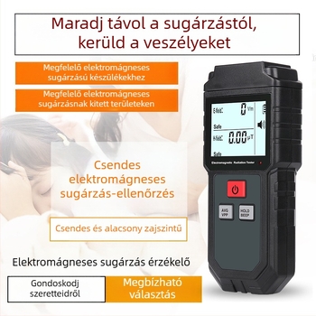 Agoal EMF-tesztelő 825 – mikróhullám-szivárgás detektor és otthoni elektromágneses sugárzás monitor, tápfeszültség 6.3–50 V