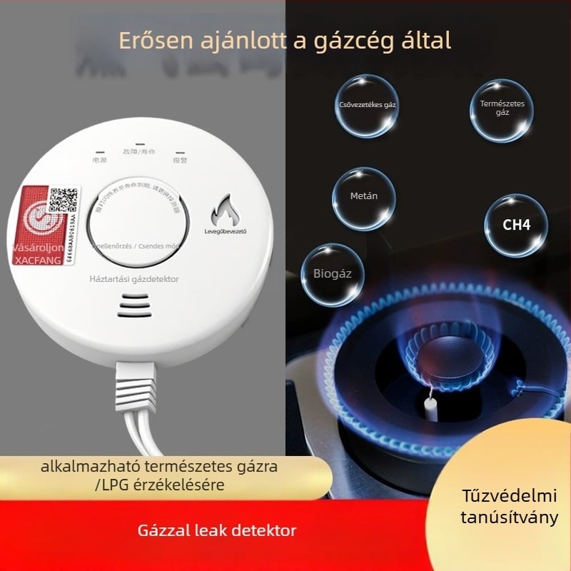 Konyhai használatra készült robbanó gázriasztó detektor – JT-LZ-3952, automatikus lekapcsolás elektromágneses szelep
