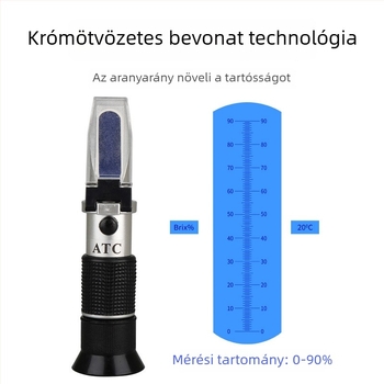 Kézi prism refraktométer CJM-037, Chuang Ji Mei, mérési tartomány 0-90, alkalmas konzervált gyümölcsökre, zöldségekre és mézre
