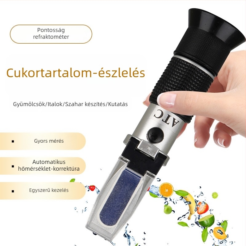Kézi prism refraktométer CJM-037, Chuang Ji Mei, mérési tartomány 0-90, alkalmas konzervált gyümölcsökre, zöldségekre és mézre