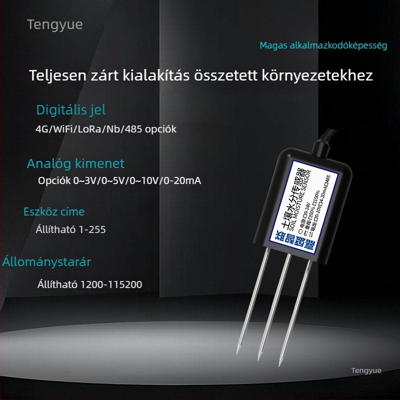 Talajhőmérséklet- és nedvességérzékelő nehézfémek detektálásával, JS-SENSOR-SOIL modell