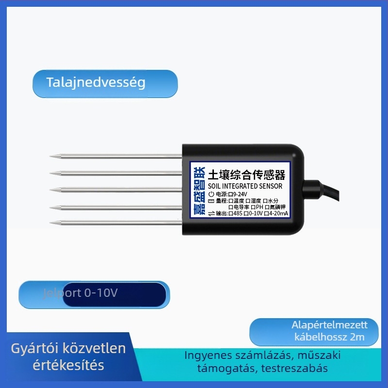 Talajhőmérséklet- és nedvességérzékelő nehézfémek detektálásával, JS-SENSOR-SOIL modell