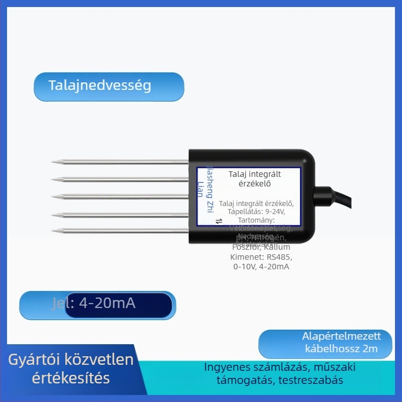 Talajhőmérséklet- és nedvességérzékelő nehézfémek detektálásával, JS-SENSOR-SOIL modell