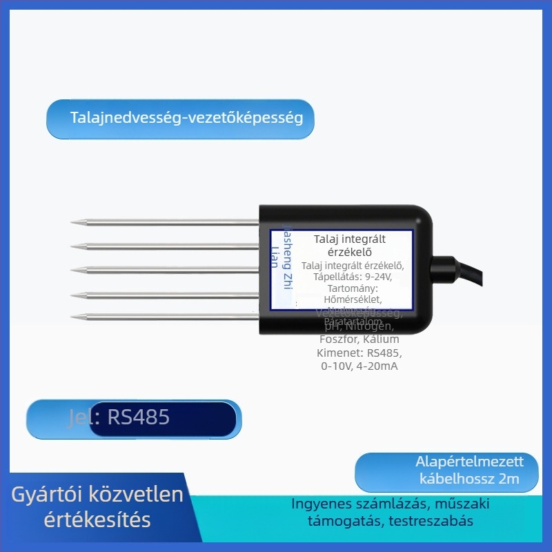 Talajhőmérséklet- és nedvességérzékelő nehézfémek detektálásával, JS-SENSOR-SOIL modell