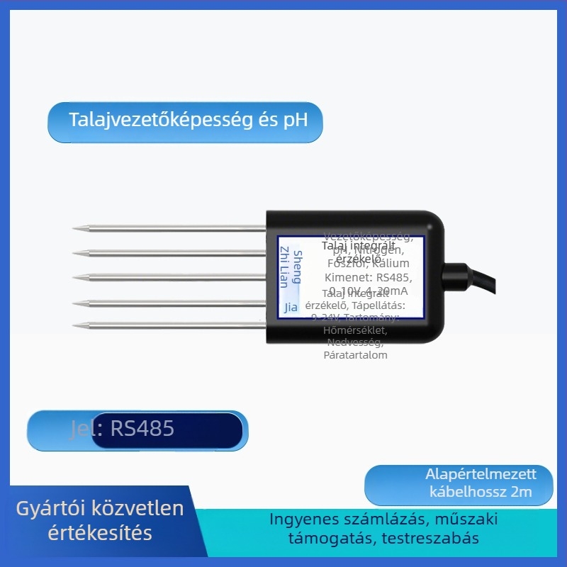 Talajhőmérséklet- és nedvességérzékelő nehézfémek detektálásával, JS-SENSOR-SOIL modell