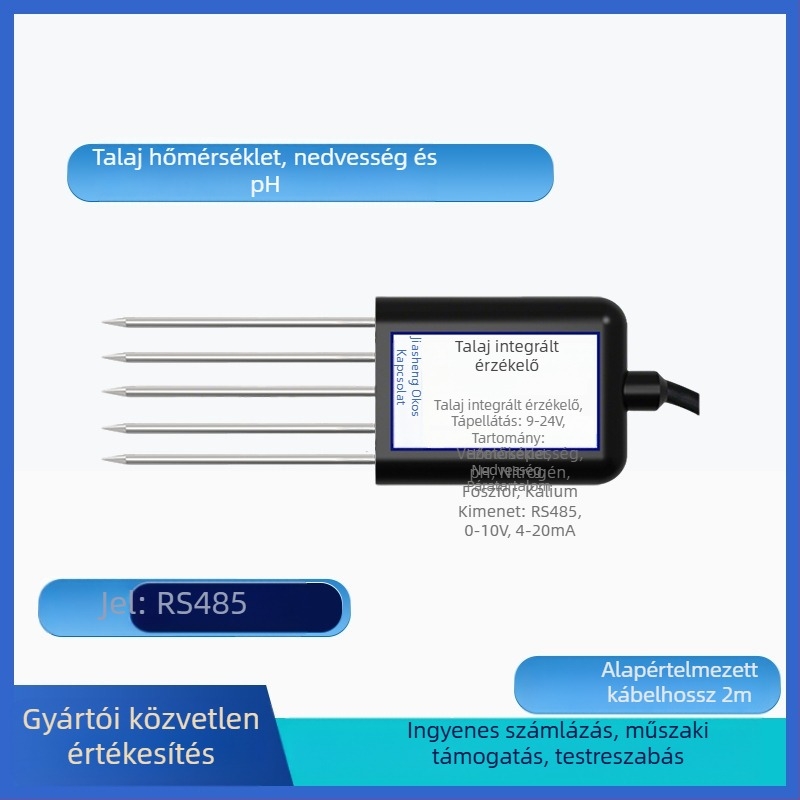 Talajhőmérséklet- és nedvességérzékelő nehézfémek detektálásával, JS-SENSOR-SOIL modell