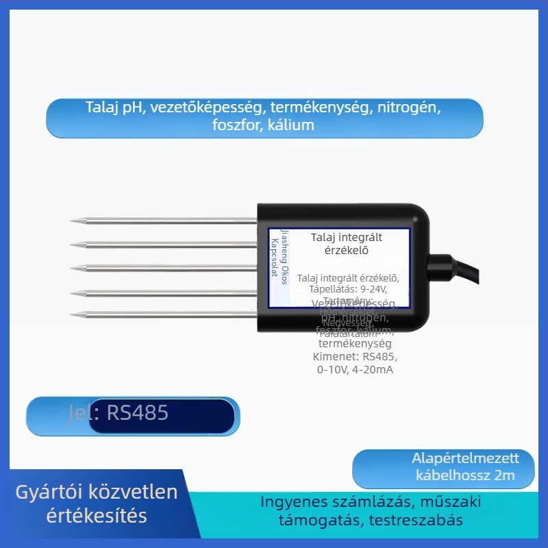 Talajhőmérséklet- és nedvességérzékelő nehézfémek detektálásával, JS-SENSOR-SOIL modell