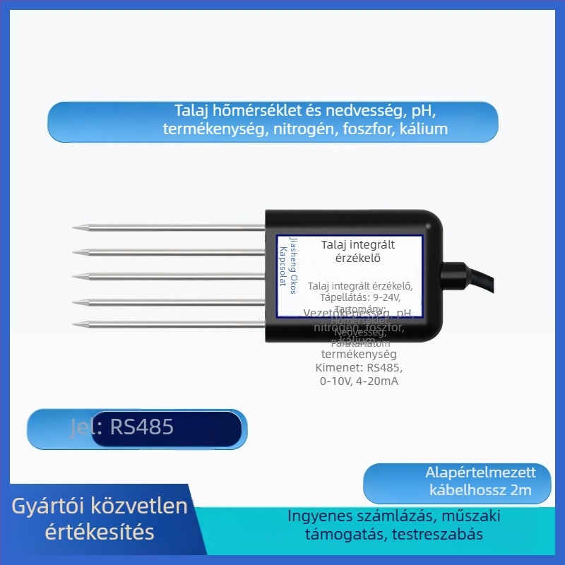 Talajhőmérséklet- és nedvességérzékelő nehézfémek detektálásával, JS-SENSOR-SOIL modell