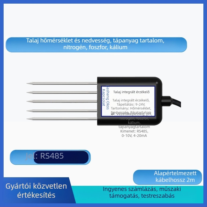 Talajhőmérséklet- és nedvességérzékelő nehézfémek detektálásával, JS-SENSOR-SOIL modell