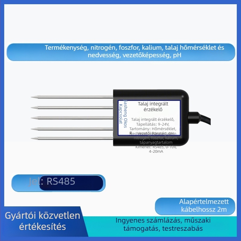 Talajhőmérséklet- és nedvességérzékelő nehézfémek detektálásával, JS-SENSOR-SOIL modell