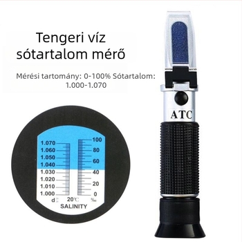 Kézi tengervíz-sótartalom refraktométer — akváriumhoz készült optikai sótartalom mérő — Juhan márka (hivatalosan jóváhagyott magánmárka)