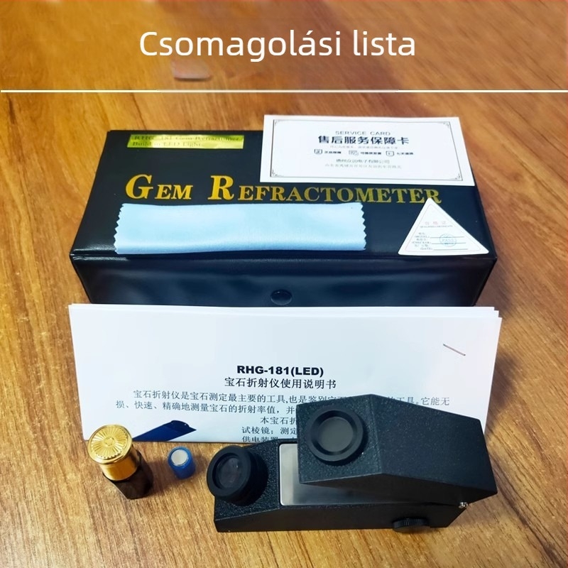 Huanqin Drágakő és jáde azonosító refraktométer — fénytörési index mérő olajjal