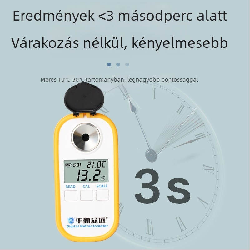 DR401 Digitális kijelzős refraktométer szőlőhöz – cukortartalom és alkoholszint szőlőlében és borban