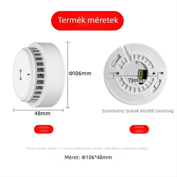 Otthoni gázriasztó detektor, mennyezetre szerelve, hálózatos kapcsolattal, 12V, 360° észlelés, 20–30 m hatótávolság, hang- és fényriasztás, HC-202