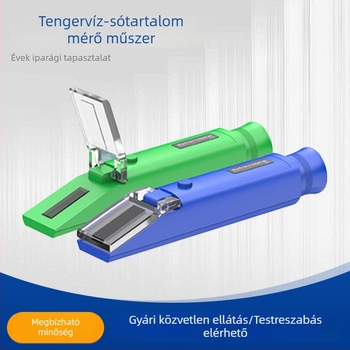 Sótoldatokkal, sós élelmiszerekkel és tengervízzel használható sótartalom-mérő – Refraktométer a sókoncentráció mérésére