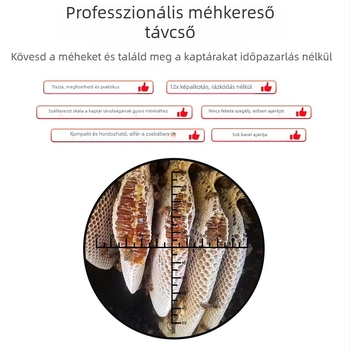 12x célzó keresztezett távolságmérővel, taktikai magas precíziós snipermonokulár