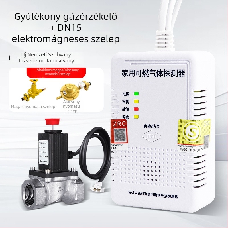 Gázriasztó detektor JY-CX131, Mutual Security márka, gyúlékony gázokra, tömege 150 g