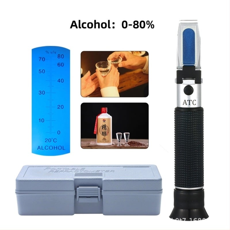 Kézi alkohol-refraktométer, modell ZS80, fehérborhoz