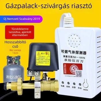 Gázriasztó detektor GB2019, 220V, akusztikus–optikai riasztás, falra szerelve
