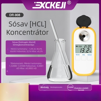 DR908 Digitális kijelzővel ellátott hidrogén-klorid koncentrációmérő vízoldatban