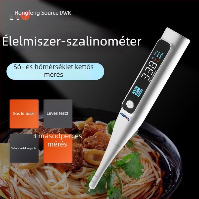 Elektronikus sómérő és salinitásmérő élelmiszer-sóoldathoz, magas pontosságú tengervíz-hidrométer