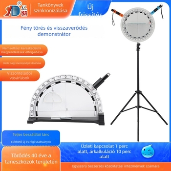 Háromszöges tartóban a fény refrakciója és visszaverődése — demonstrátor optika oktatásához középiskolásoknak