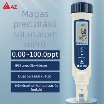Tengervíz sótartalom-mérő, Elektronikus TDS toll, Nagy pontosságú, AZ8371/AZ8373 modellek