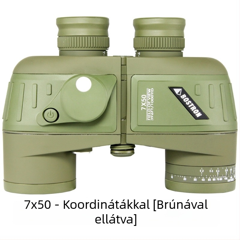 Botrand 10x50 katonai szabvány binokuláris, éjjellátás, vízálló, távolságmérő-kompassz (modellek ZB750/ZB1050)