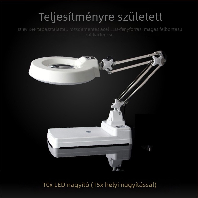Siqite LT-86C asztali nagyító LED világítással, nagyítás 3x–10x, optikai üveg lencse, modell LT-86C