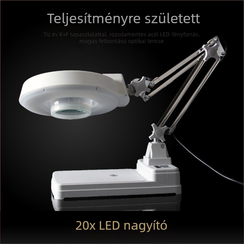 Siqite LT-86C asztali nagyító LED világítással, nagyítás 3x–10x, optikai üveg lencse, modell LT-86C